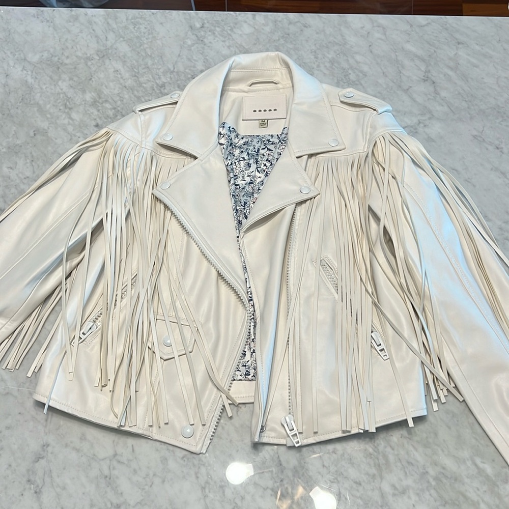 Fringe Faux Leather Moto Jacket